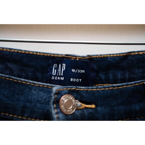 Gap Denim womens jeans 16/33R Boot cut Dark wash - Picture 2 of 6